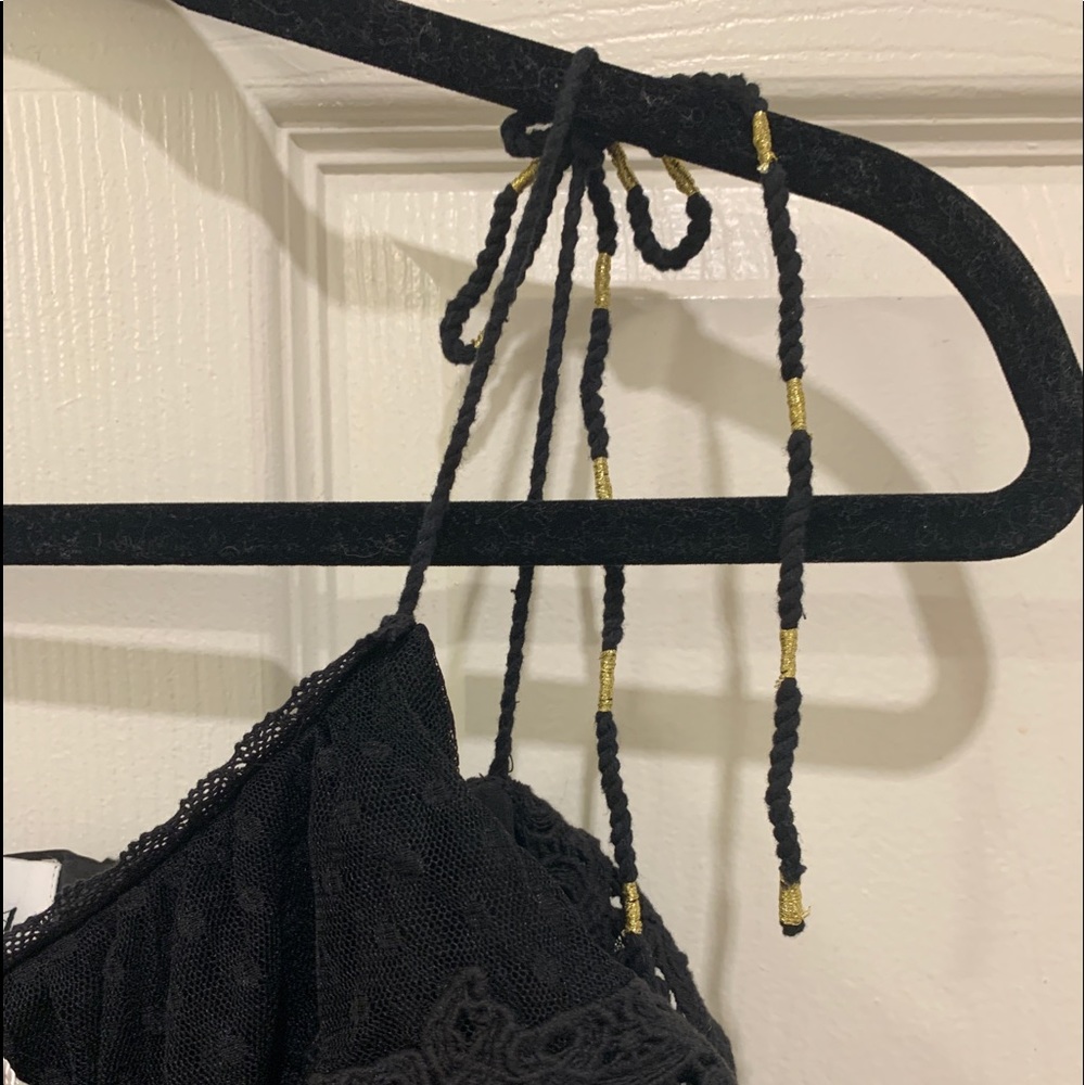 NWT MISA Los Angeles Black Lace Midi Dress - Picture 5 of 6